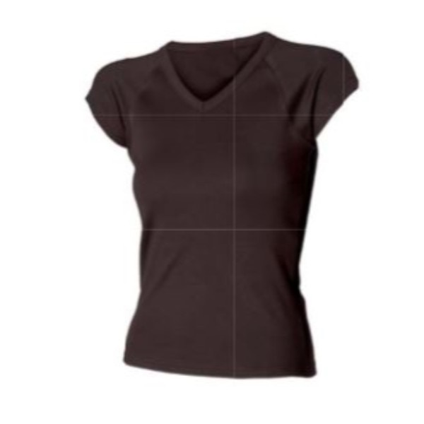 short raglan sleeve v-neck women t-shirt